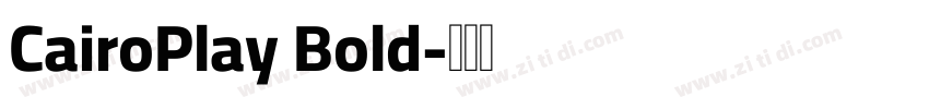 CairoPlay Bold字体转换